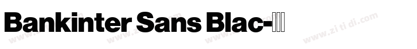Bankinter Sans Blac字体转换